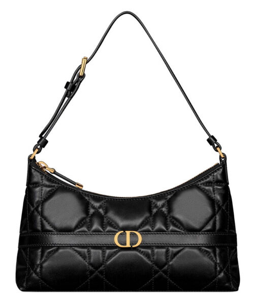 Christian Dior Miss Caro Mini Hobo Shoulder Bag Black